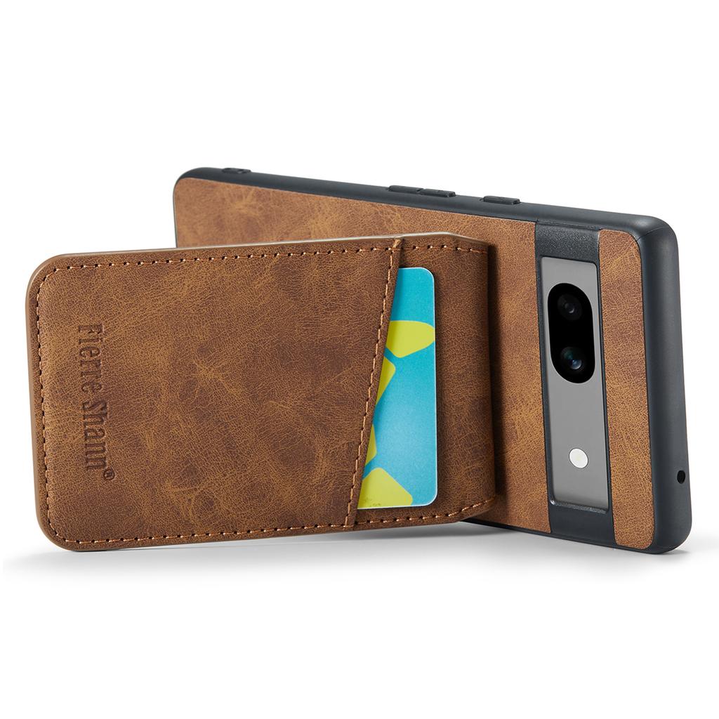 Husă de telefon FIERRE SHANN pentru Google Pixel 8, cu suport, design PU+TPU