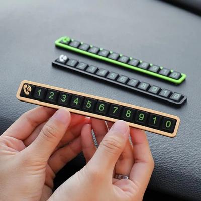 Car Temporary Parking Card Phone Number Card Plate Telephone Number Stop Luminous Parking Aid Garage Car Accessoires Interior