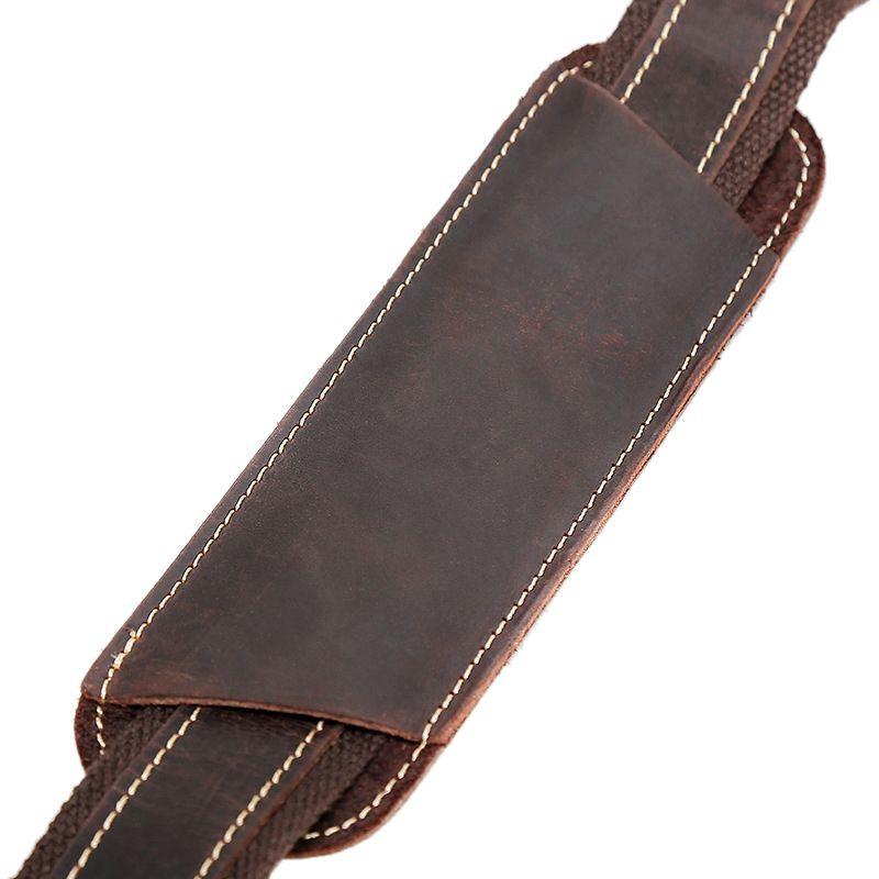Vintage Fully Cow Leather Replacement Shoulder Strap for Briefcase Luggage Messenger Bag Sling Detachable Shoulder Strap