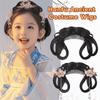 Headdress Hanfu Ancient Costume Wigs Synthetic Integrated Hair Bun Girls Chinese Chignon  for Kids
