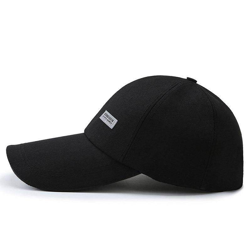 Spring and Autumn New Hat Men's Canvas Luminous Label Printing Baseball Cap Sunshade Sunscreen Big Eaves Cap
