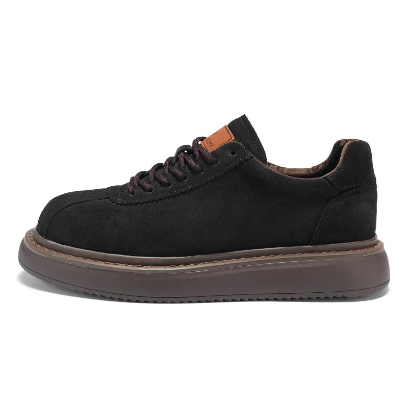 Brand Men Casual Genuine Leather Shoes Thick Bottom Office Oxford Business Shoes Comfy Antiskid Outdoor Running Sneakers Shoes