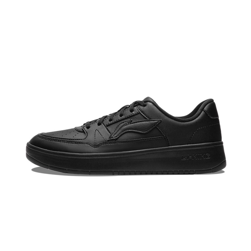 Li Ning January 1.0 Black Warrior Abrasion Resistant, Lightweight, And Breathable Low top Skateboard Shoes Men's Black AGCV493-9