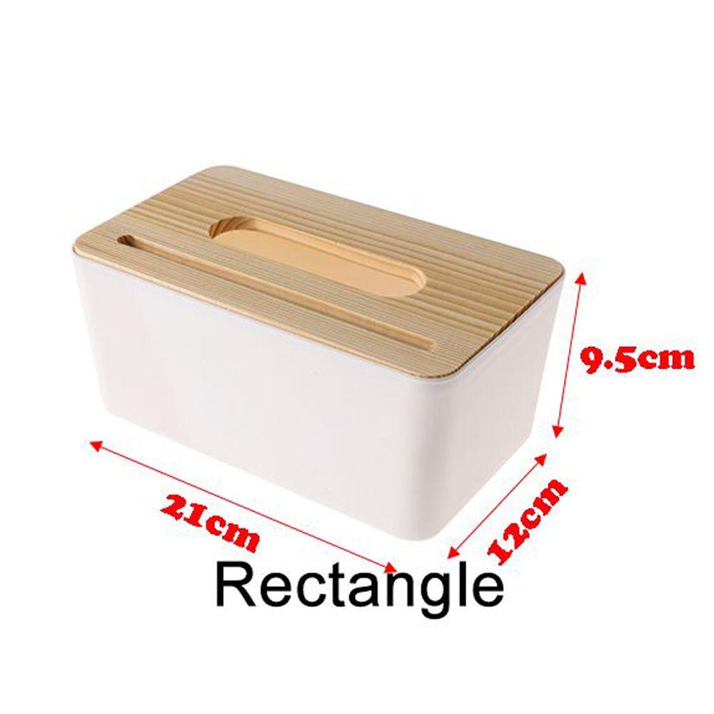 2PCS Cartoon Interior Products Wood Wooden Tissue Box Napkin Paper Boxes Storage Case Cover Holder