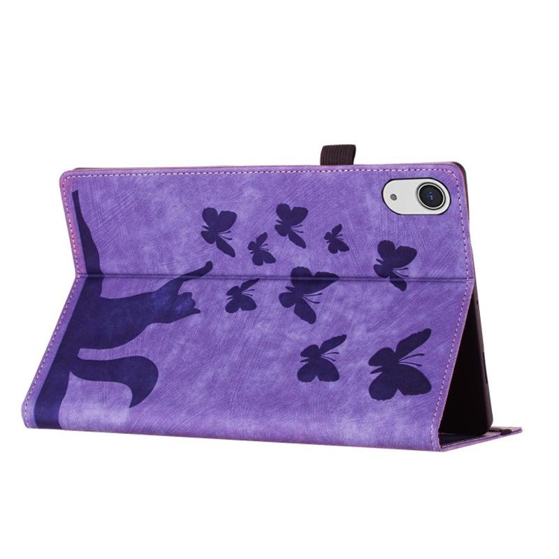 Für iPad Air 11 M4/M3 Hülle Samsung A9 Plus Schmetterling Katze Kartensteckplatz Ständer Hülle