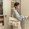 Girls' Ulzzang Ita Bag New Japanese Sweet Plaid Versatile and Cute College Style School Bag Commuting and Casual Tote Bag