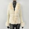 Spring and Autumn Cardigan Fur Coat Imitation Fox Fur Sweater Women's Sweater