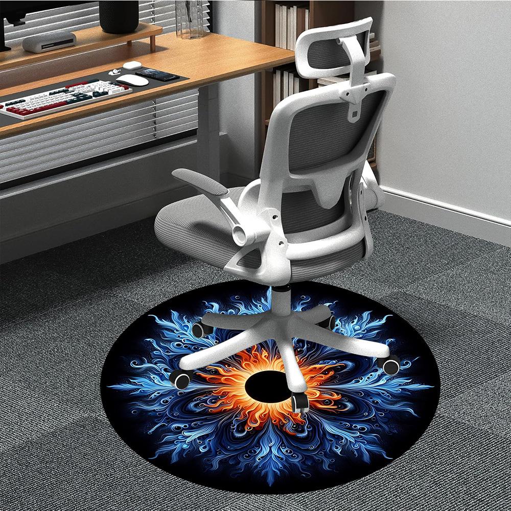 

1pc Cosmic Eye Mandala Chair Carpet for Office, Soft Flannel Throw Mat, Perfect for Office,Holiday Party Decoration Choice yy251113179 80cm by 80cm