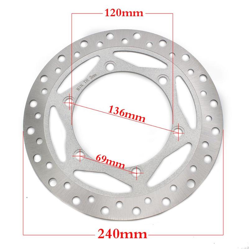 240mm 210mm KL 250 Motorcycle Disc Brake Front Rear Brake Disc Rotor for Kawasaki KL250 KLX250 Super Sherpa Stockman