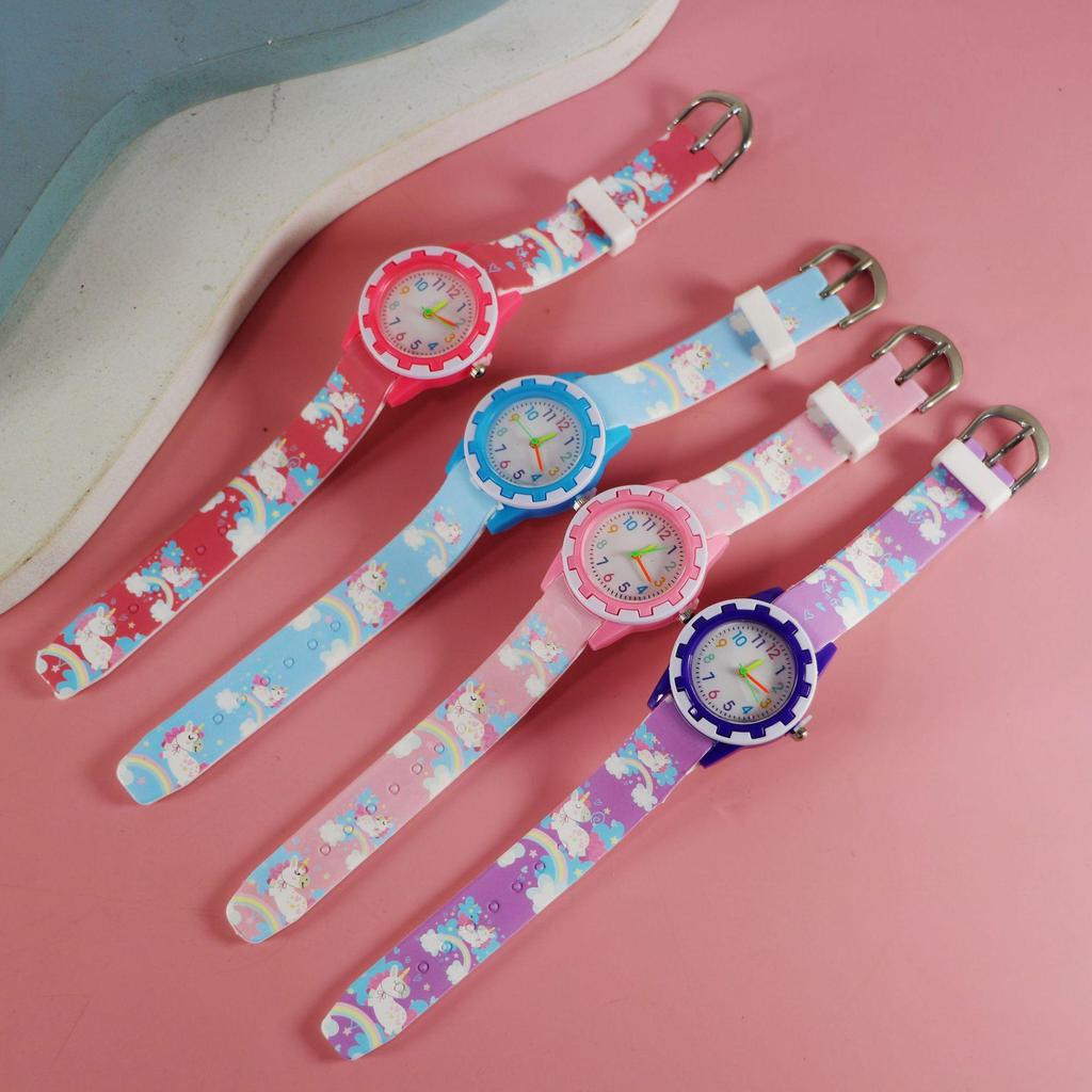 Charming Cartoon Kids’ Silicone Quartz Wristwatch with Creative Pointer Design