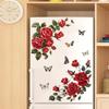 Removable Rose & Butterfly Wall Sticker for Living Room, Bedroom & Entrance - MLY392