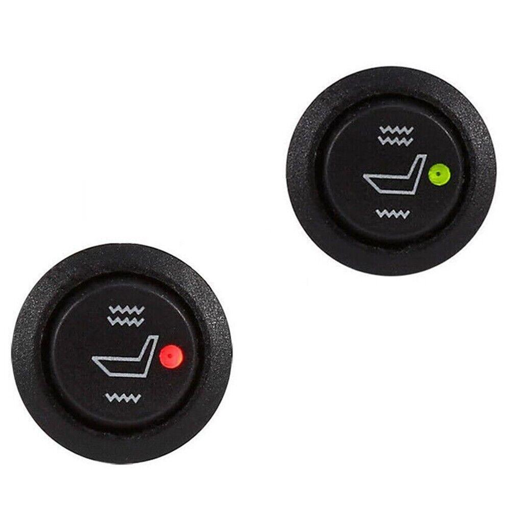 Seats Switch Rocker Hi/Low Off Round Heated 12V 1Pc