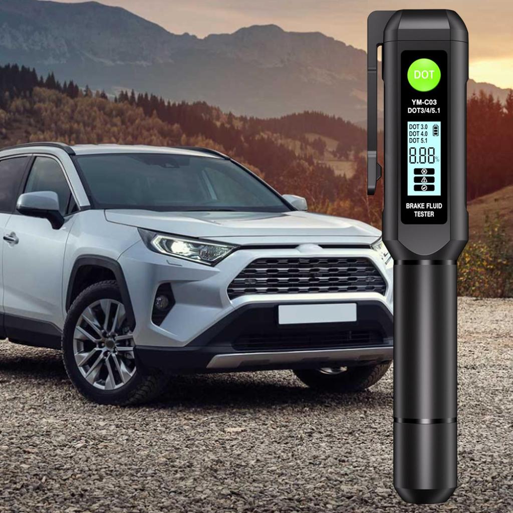 Brake Fluid Moisture Tester Auto Brake Diagnostic Checker Tool Digital Display Buzzer Alarm Precise Detector For Automotive Road