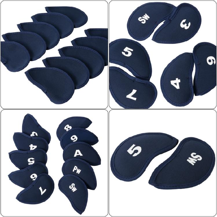 10Pcs Iron and Wedges Golfs Club Head Cover Soft Golfs Iron Headcover Protective Cover to Protect Your Golfs Clubs