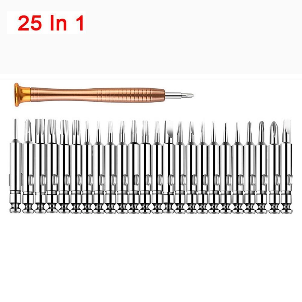 Profesjonelt 25-delers skrutrekkerbitsverktøysett for elektronikk- og telefonreparasjon