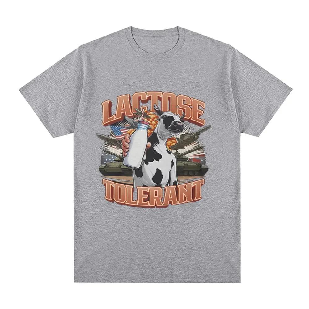 Interesting Lactose Tolerance Film T-shirt for Women's Fashionable Retro Short Sleeved T-shirt Women Clothing