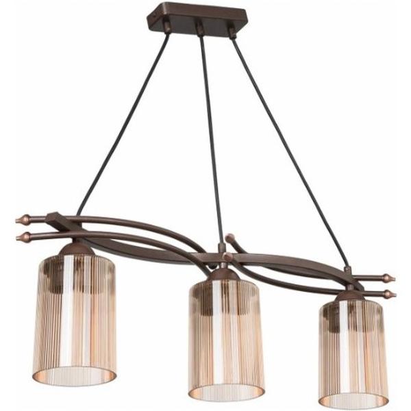 

Коричневая подвесная люстра Sinus из 3 частей