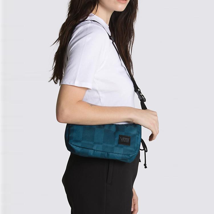 New Vans Recycled Polyester Crossbody Bag, Shoulder Bag Unisex Blue Green VN0A7YT3BR4