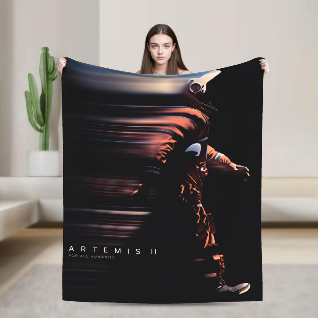 Soft Blanket Camping Artemis ii Throw Blanket Flannel Bedspread For Couch Chair Sofa Bed Funny Sofa Bed Cover