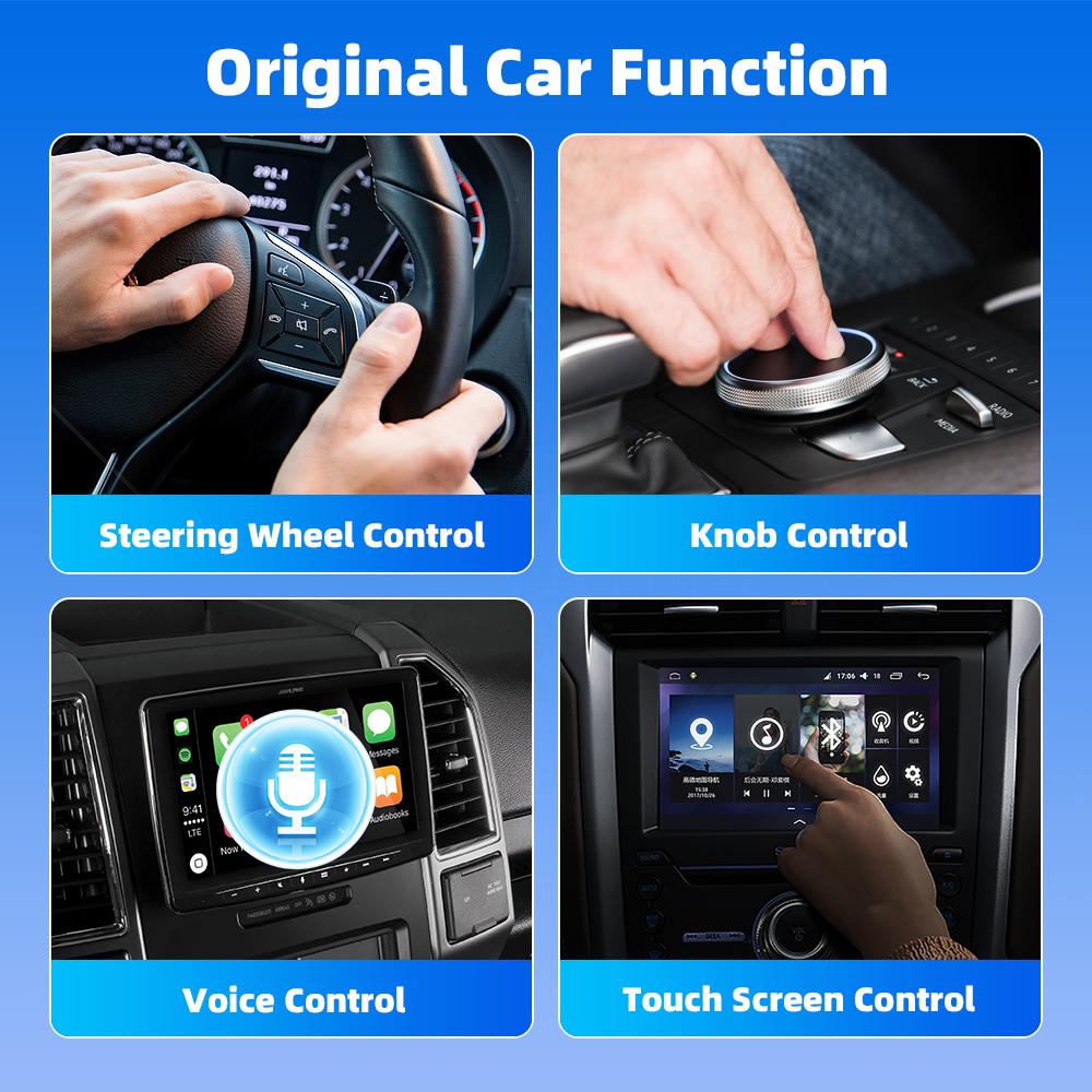 Universal Mini Box  Wired to Wireless Carplay Android Auto 2in1 Mini Adapter Dongle Auto Connect Plug&Play Bluetooth WiF
