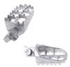 S.fields.inc Motorcycle Wide Foot Pegs Wide Foot Rest Left and Right Set Outside General Purpose (Silver)
