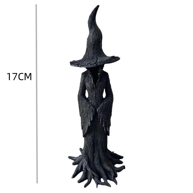 Witch Statue Halloween Resin Ornament Home Decoration Halloween Witch Statue Gothic Witch Figure for Festival Partry