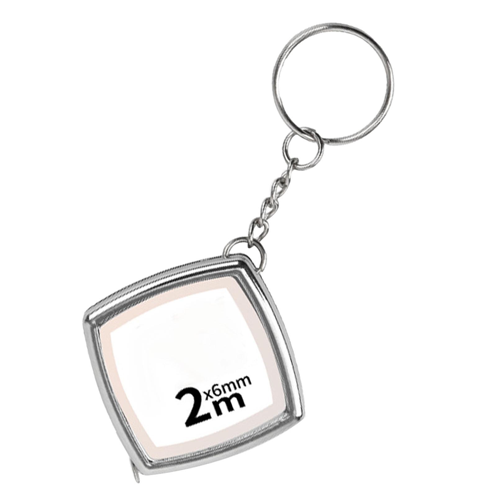 

Мини рулетка с брелоком Стальная выдвижная лента Портативная измерительная лента 2 метра