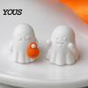 Cute Pumpkin Ghost Decor 5Pcs Halloween Decorations, Miniature Figurines, 3D Printed Desktop Window Displays for Party Supplies, Creative Cake Toppers