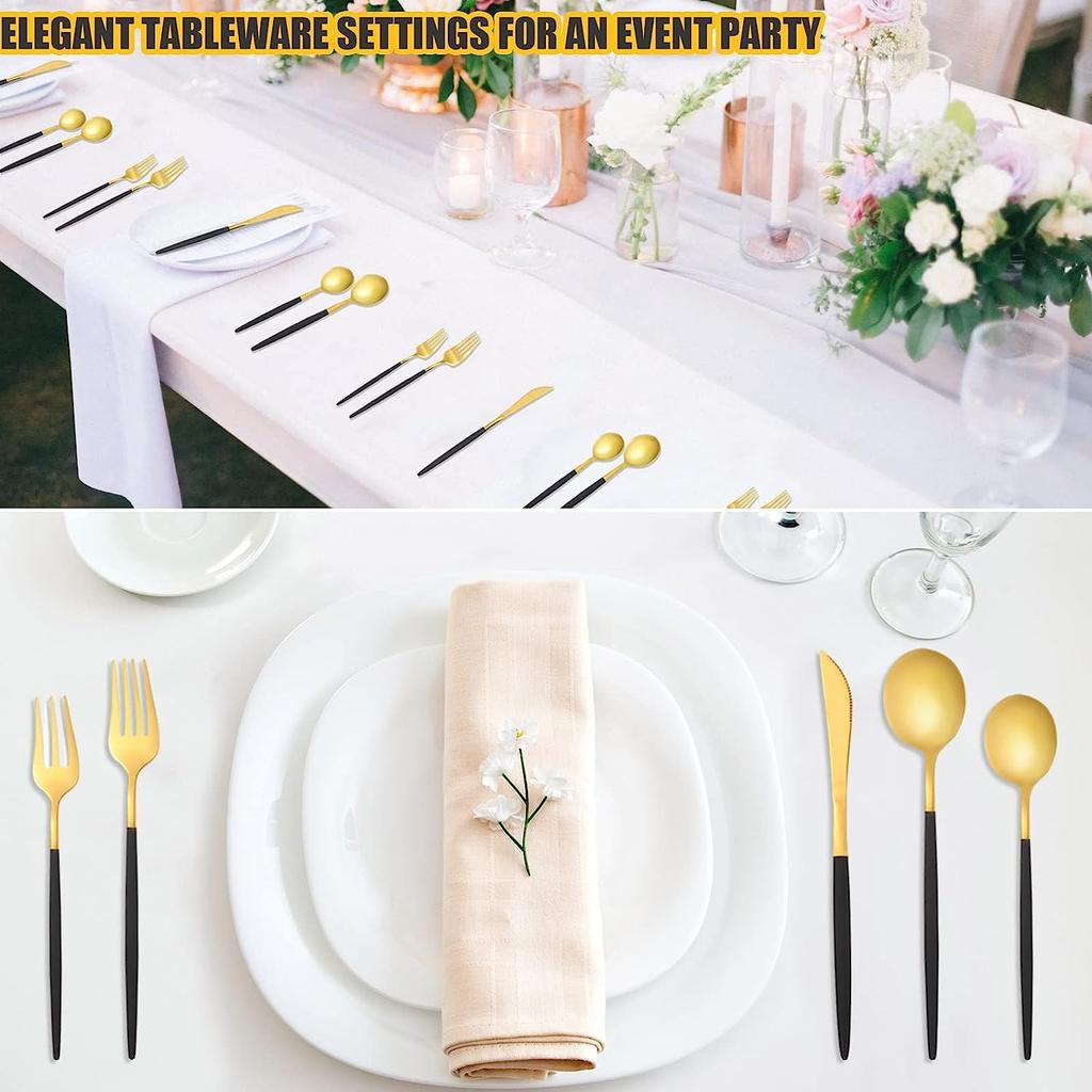 Qecyd Cutlery 30 Tableware Spoon Fork Stainless Steel Cutlery Assortment Scandinavian Western Lunch For Home For Dishwasher Christmas Polished Set,