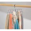 Stainless Steel Scarf Hanger 18 Loop Over Rod Tie Belt Organizer Closet Storage Solution Snag-Free Accessory Holder