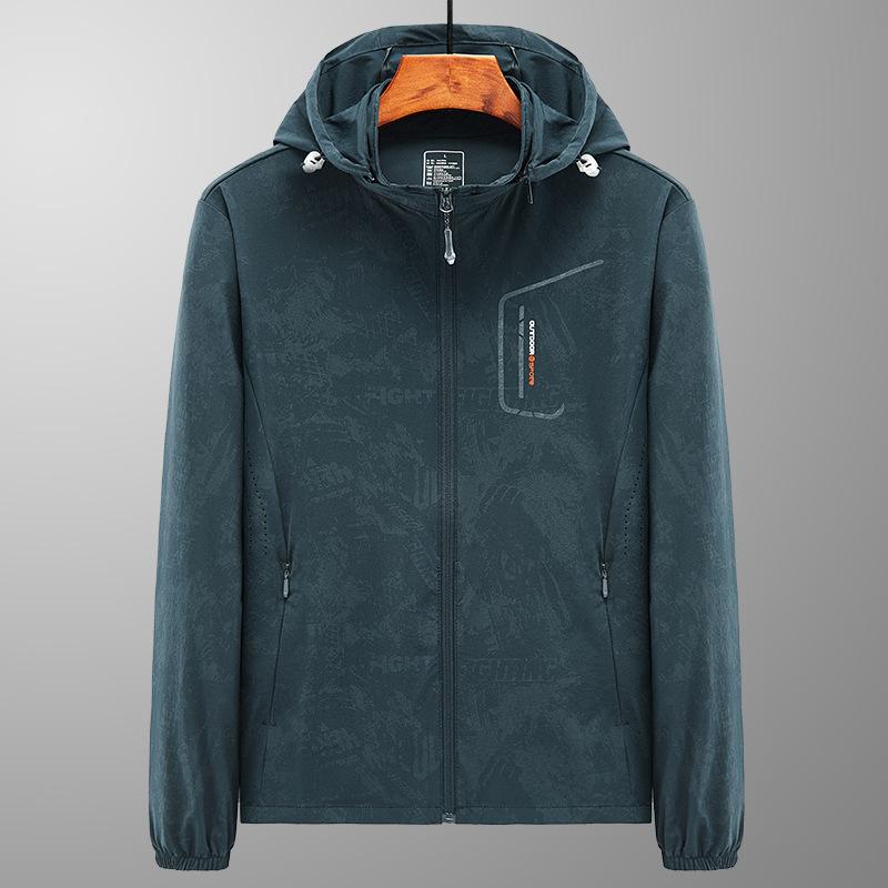 Summer New Pattern Outdoor Sunscreen Clothing for Men and Women, Sweat-absorbing and Breathable Thin Hooded UV-proof Skin Clothing