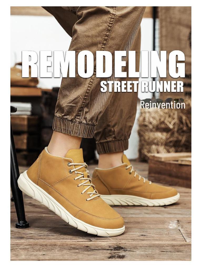 Men's Martin Boots - New Lightweight Mid-Top Outdoor Leisure Shoes for Autumn and Winter