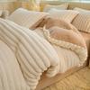 WOSTAR Imitation Faux Rabbit Fur Duvet Cover 1pcs Warm Winter Couple Luxury Double Bed Velvet Fleece Quilt Cover 220x240 Bedding
