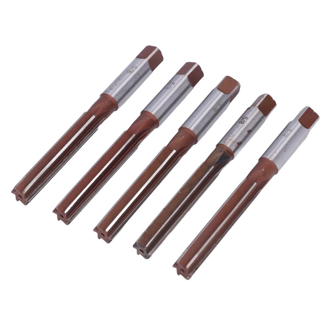 5Pcs Hand Milling Cutter Tool 9SiCr  Hand Reamer for Aluminum Cast Iron 58in