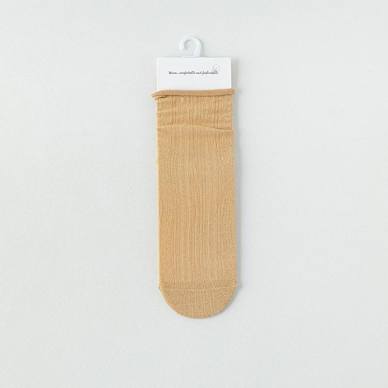 Socks Stacking Socks Combed Cotton Medium Tube Socks Mesh Thin Hollow Breathable Ballet Shoes Socks