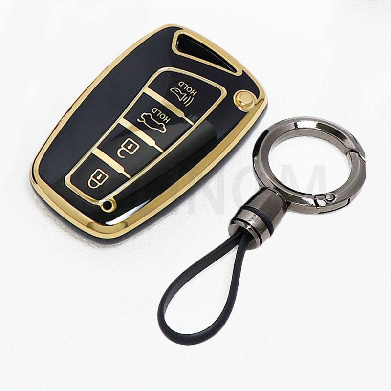 TPU Remote Key Case Cover Holder Fob For Hyundai Grandeur HG Sedan Genesis IX45 EQUUS Azera G80 Santa Fe 3DM Grand SantaFe 2018