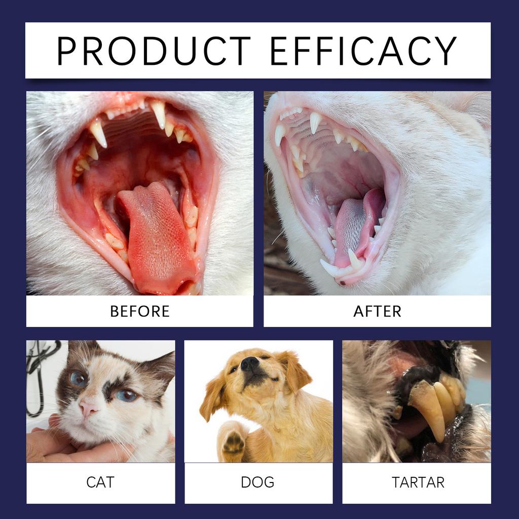 Pet Oral Care Spray Freshens Pet Breath Cleans Plaque And Yellow Teeth.100ml