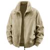 Men's Double-Sided Fur Collar Jacket - Warm, Loose, Casual Plus Velvet Coat (2519) for Autumn/Winter 2025