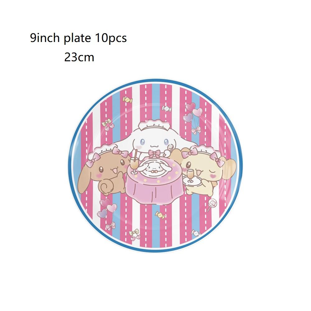 51pcs Cinnamoroll Kawaii Party Supplies Include Tablecloth Plates Napkins Cups