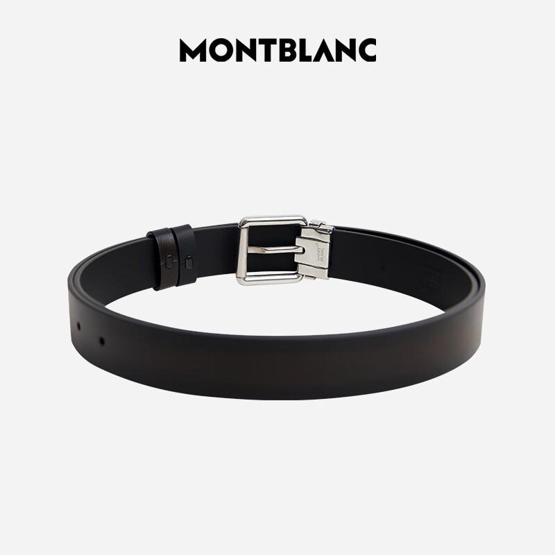 Montblanc Men's Brown Leather Rectangular Pin Buckle Belt