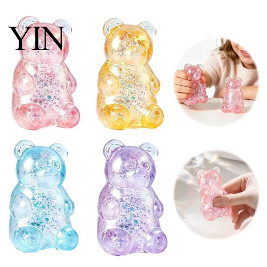 Bär Dekompressionsspielzeug Mini Klar Quetschspielzeug, Stressabbau Sitzender Sensorischer Ball Weich Dehnbar Zucker Fidget Partygeschenke Anti-Stress