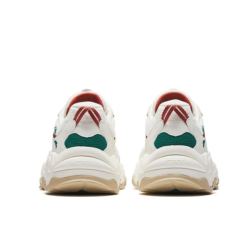 Anta Starlight 2 Slip Resistant Abrasion Resistant Cushioning Low Top Casual Shoes Women's White Red Green 922438837-6