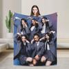 Katseye Kpop Flannel Blankets Winter  Soft Durable Bedding Throws for Children Outdoor Graphic Bedspread Sofa Bed Cover