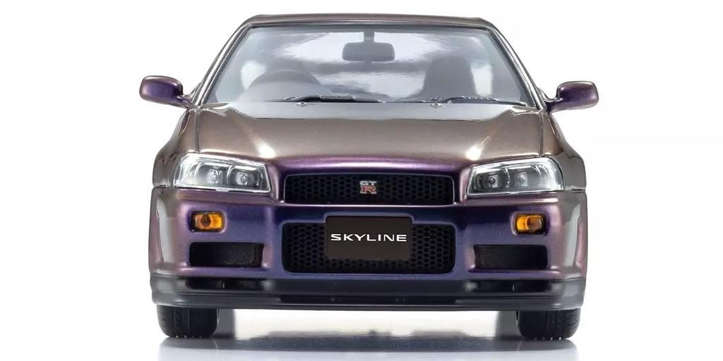 Kyosho Original Nissan Skyline R34 Purple Finished Product KS03936P 1/43 GT-R V-Spec (Midnight III)