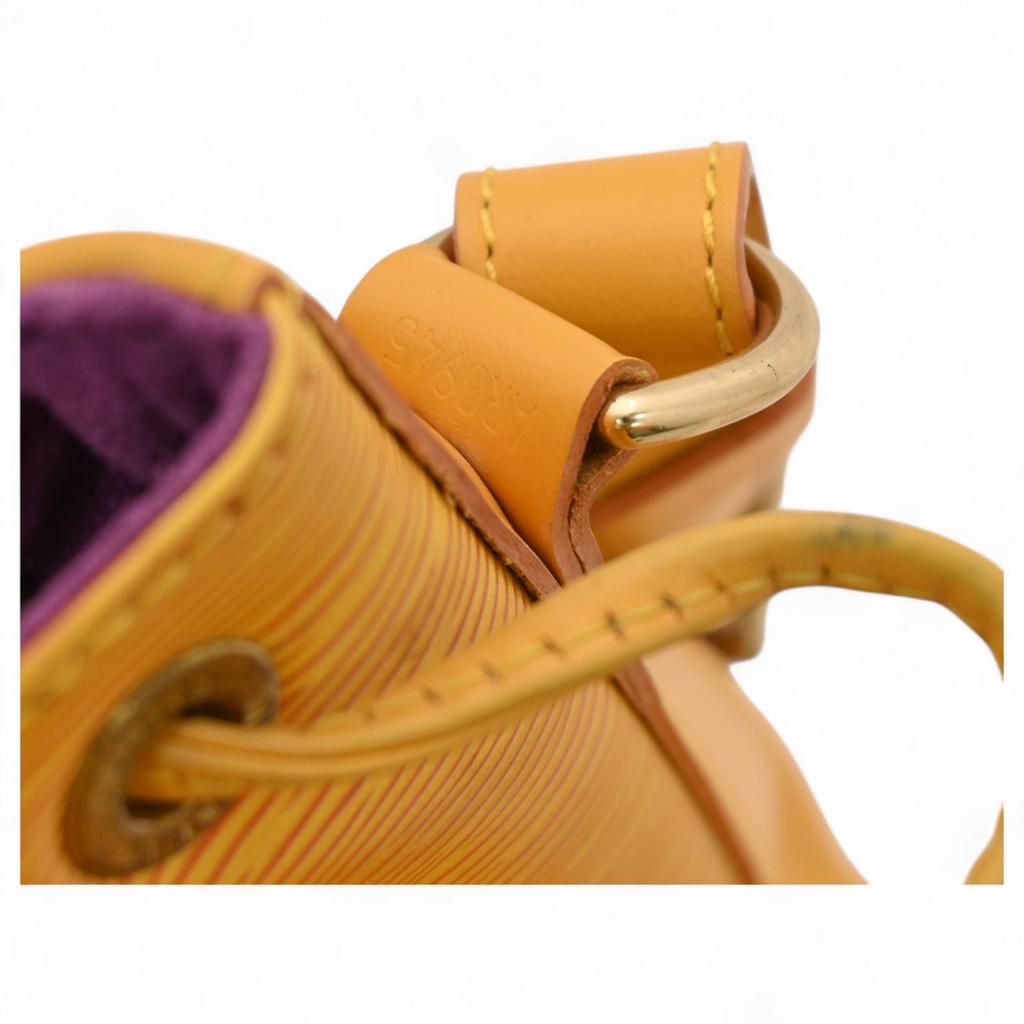 Auth LOUIS VUITTON Epi Petit Noe Shoulder Bag Yellow Leather M44109 lv6630cf