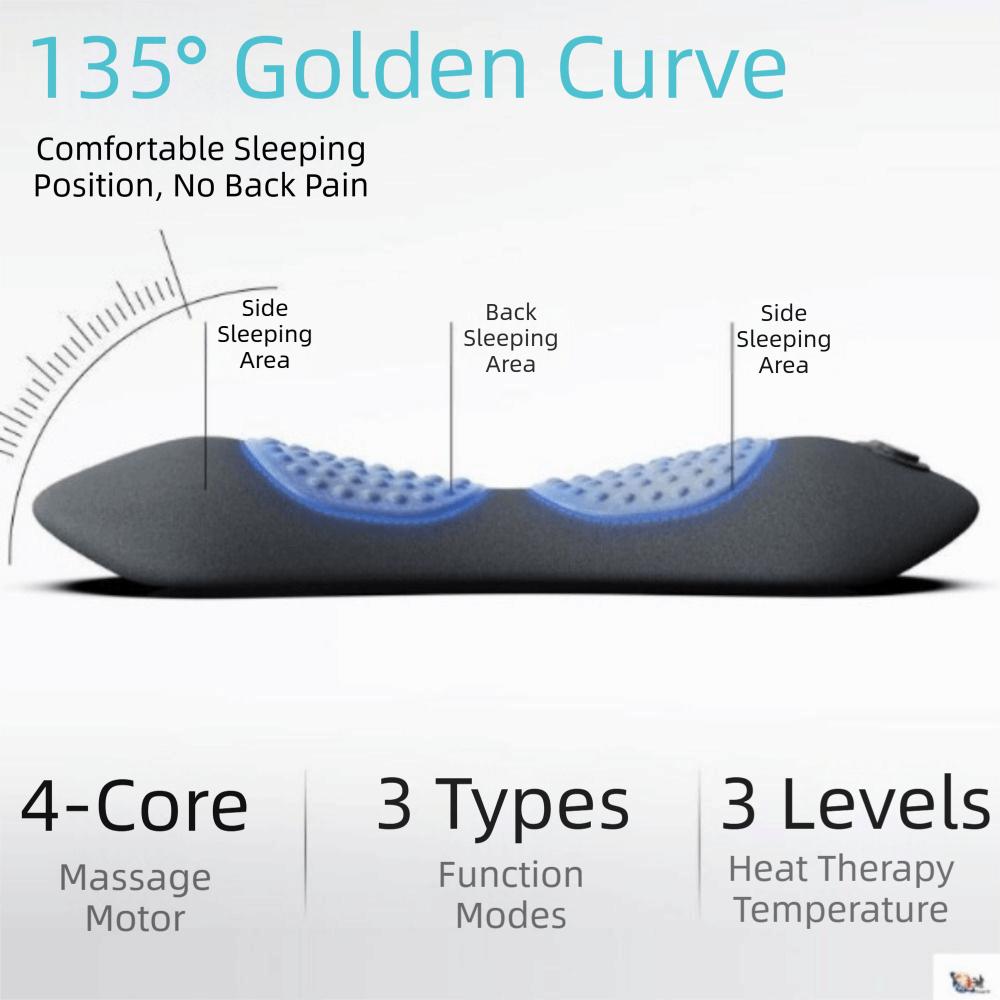 Multi-functional Shiatsu Back Massager Electric Lumbar Support Pillow Office Chair