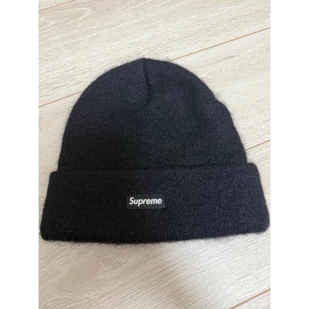 Used Supreme Mohair Beanie Black knit hat