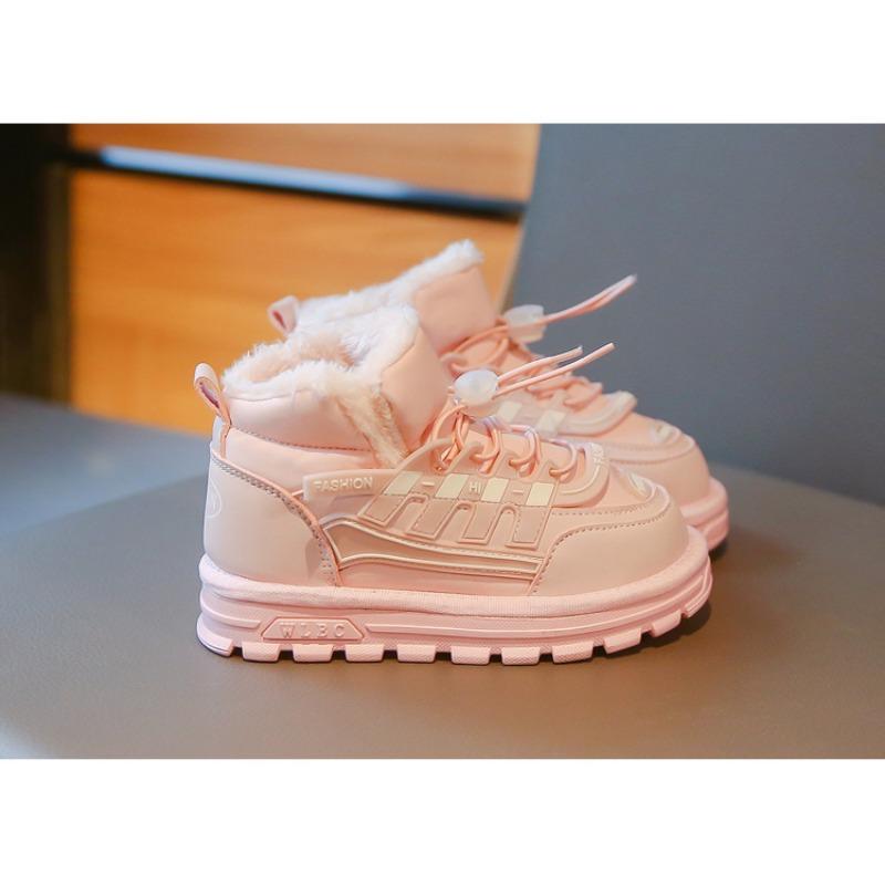 Version coréenne de jolies bottes de neige pour filles, nouvelles chaussures d'hiver en coton et velours pour enfants pour garder au chaud les chaussures pour enfants