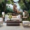 Any Size Mural Wallpaper 3D Stereo Dinosaur Forest Wall Mural Children's Bedroom Creative Home Improvement Photo Mural