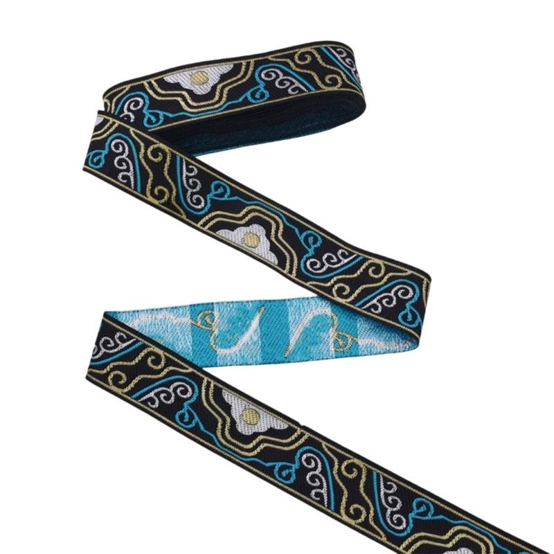 1.7M Long Embroidery Patches Cloud Pattern Fabric Ribbon Sewing Trim For Handmade Costume Curtain Sewing Embellishments